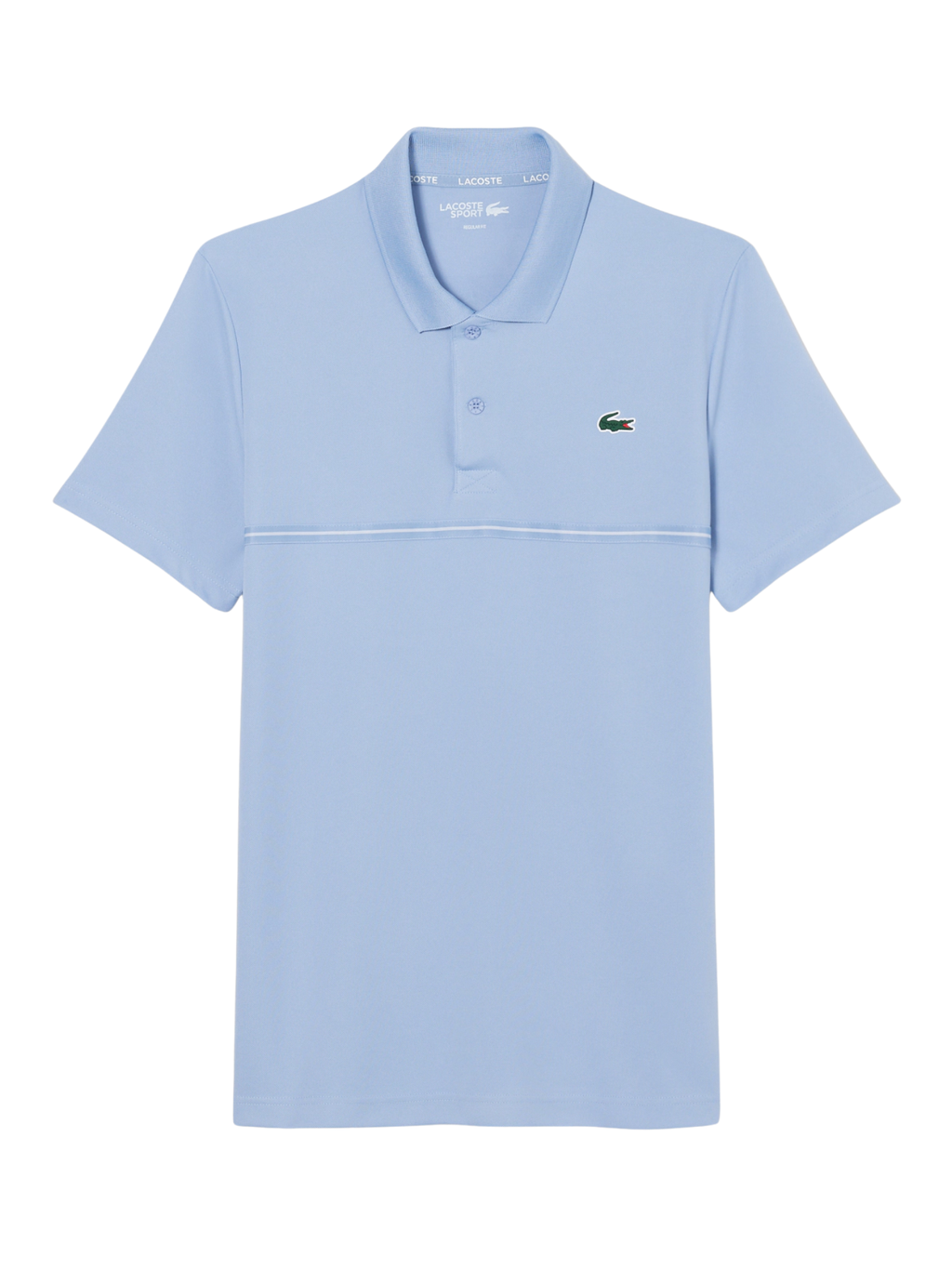 LACOSTE Ultra Dry Print Sport Polo Shirt Light Blue