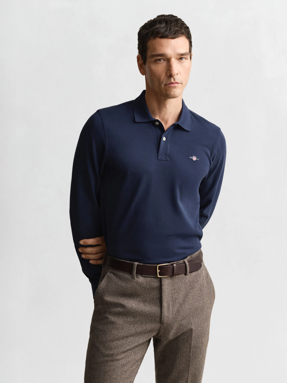 GANT Shield Piqué Rugger Evening Blue