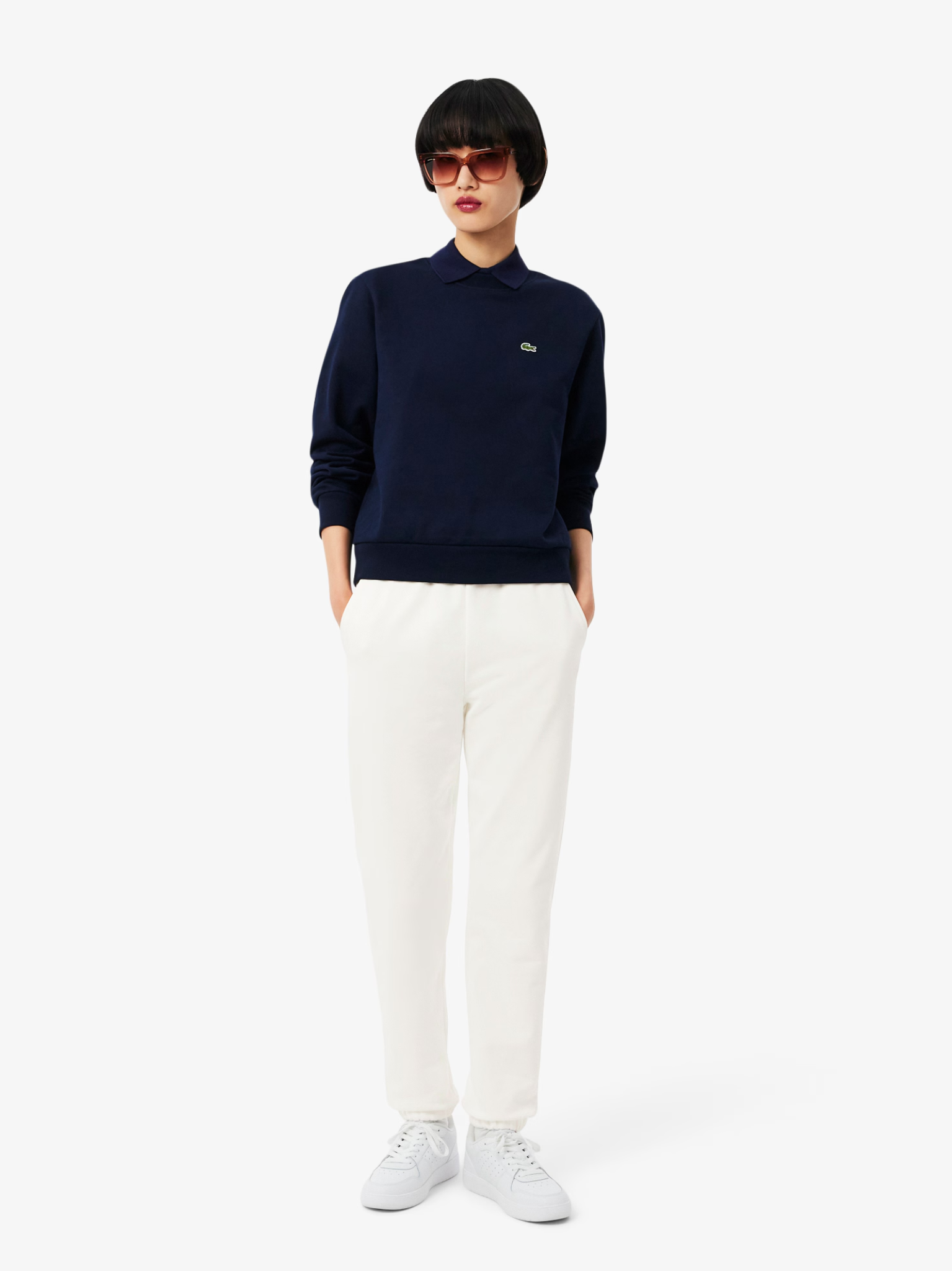 LACOSTE WOMEN Fleece Sweatpants White