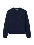 LACOSTE WOMEN Relaxed Fit Fleece Crew Neck Sweatshirt Midnight Blue