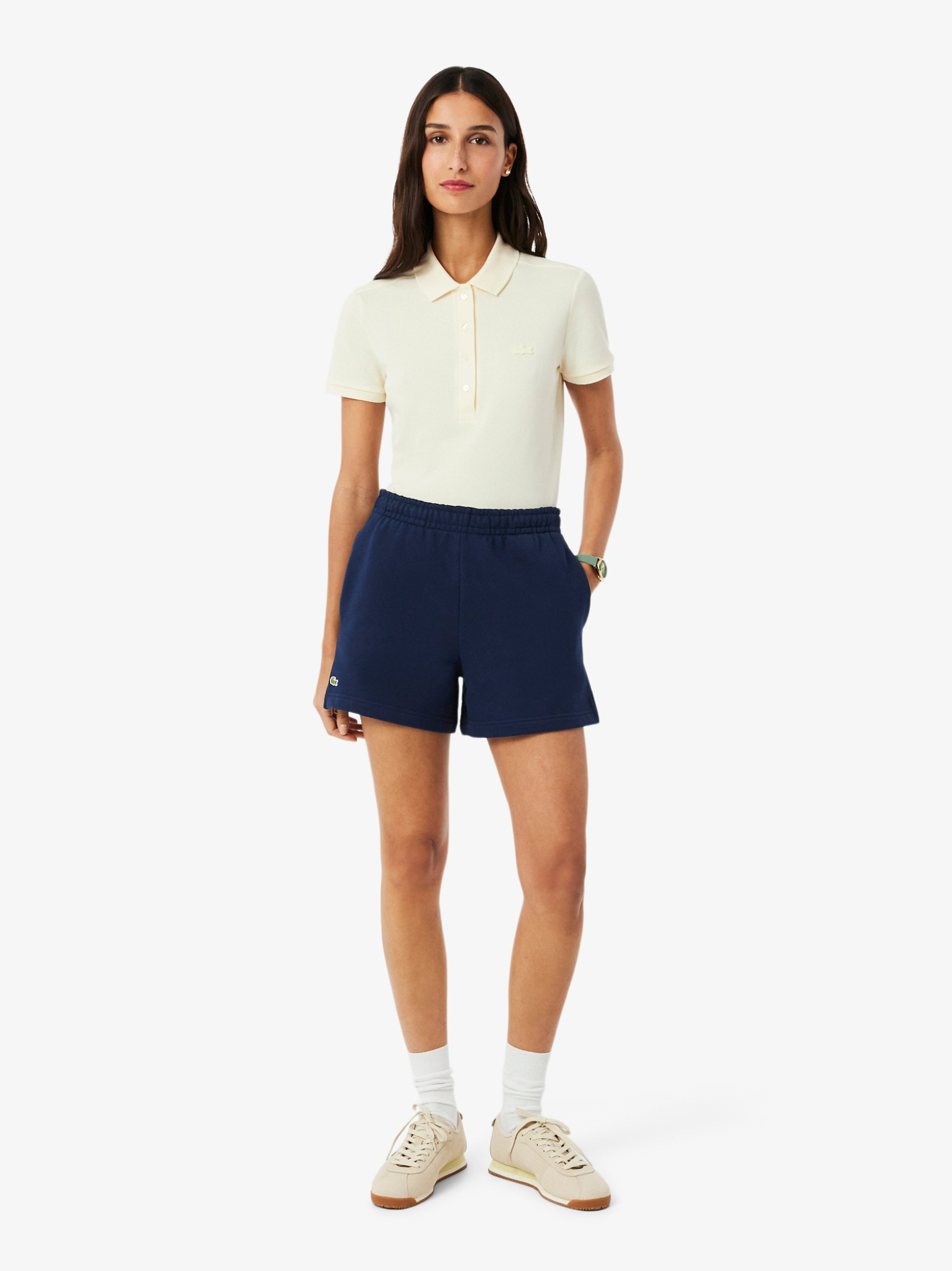 LACOSTE WOMEN Fleece Shorts Midnight Blue