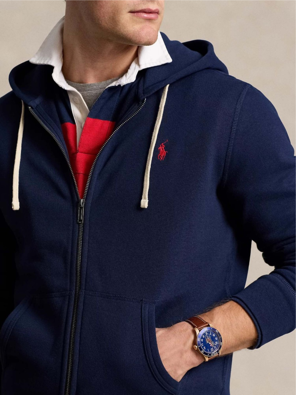 RALPH LAUREN The RL Fleece Hoodie Cruise Navy