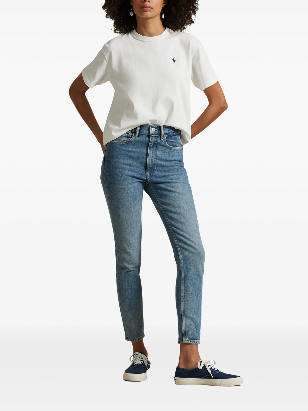 RALPH LAUREN WOMEN High Rise Super-slim Jeans Antares Wash