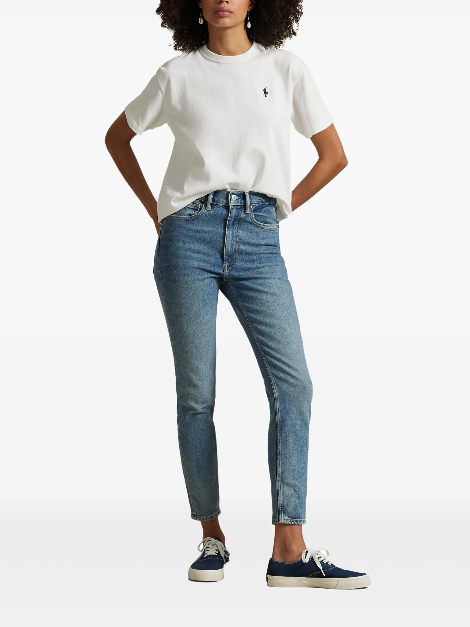 RALPH LAUREN WOMEN High Rise Super-slim Jeans Antares Wash