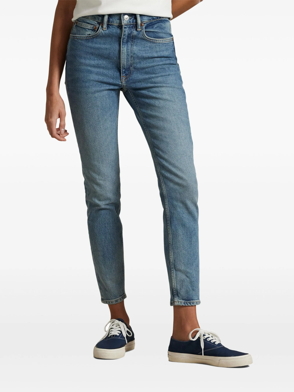 RALPH LAUREN WOMEN High Rise Super-slim Jeans Antares Wash
