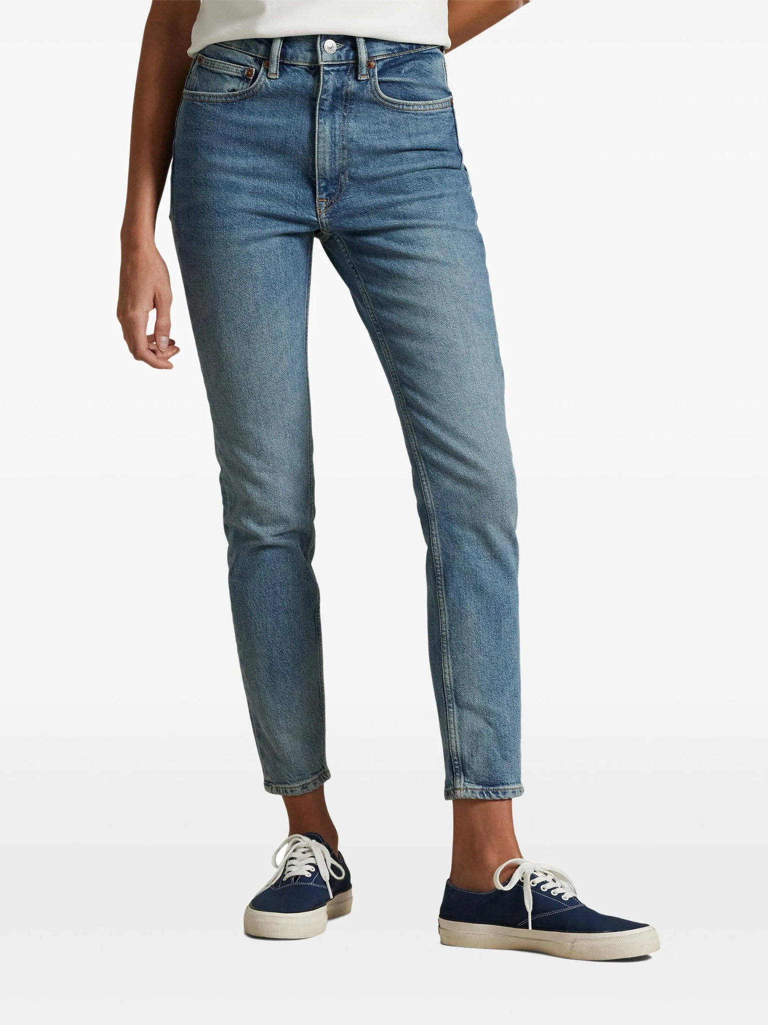 RALPH LAUREN WOMEN High Rise Super-slim Jeans Antares Wash