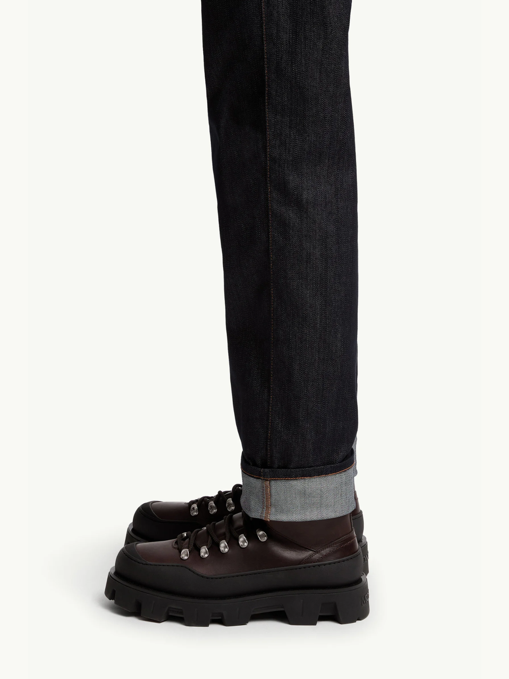 MONCLER Straight Leg Denim Jeans Denim Blue