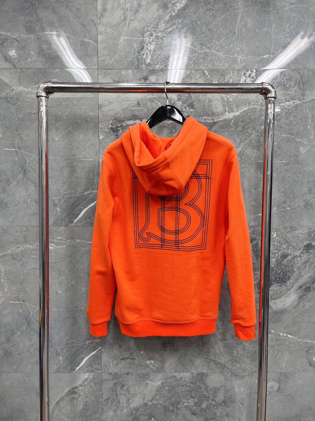 Black, Dark blue and Orange Hoodie