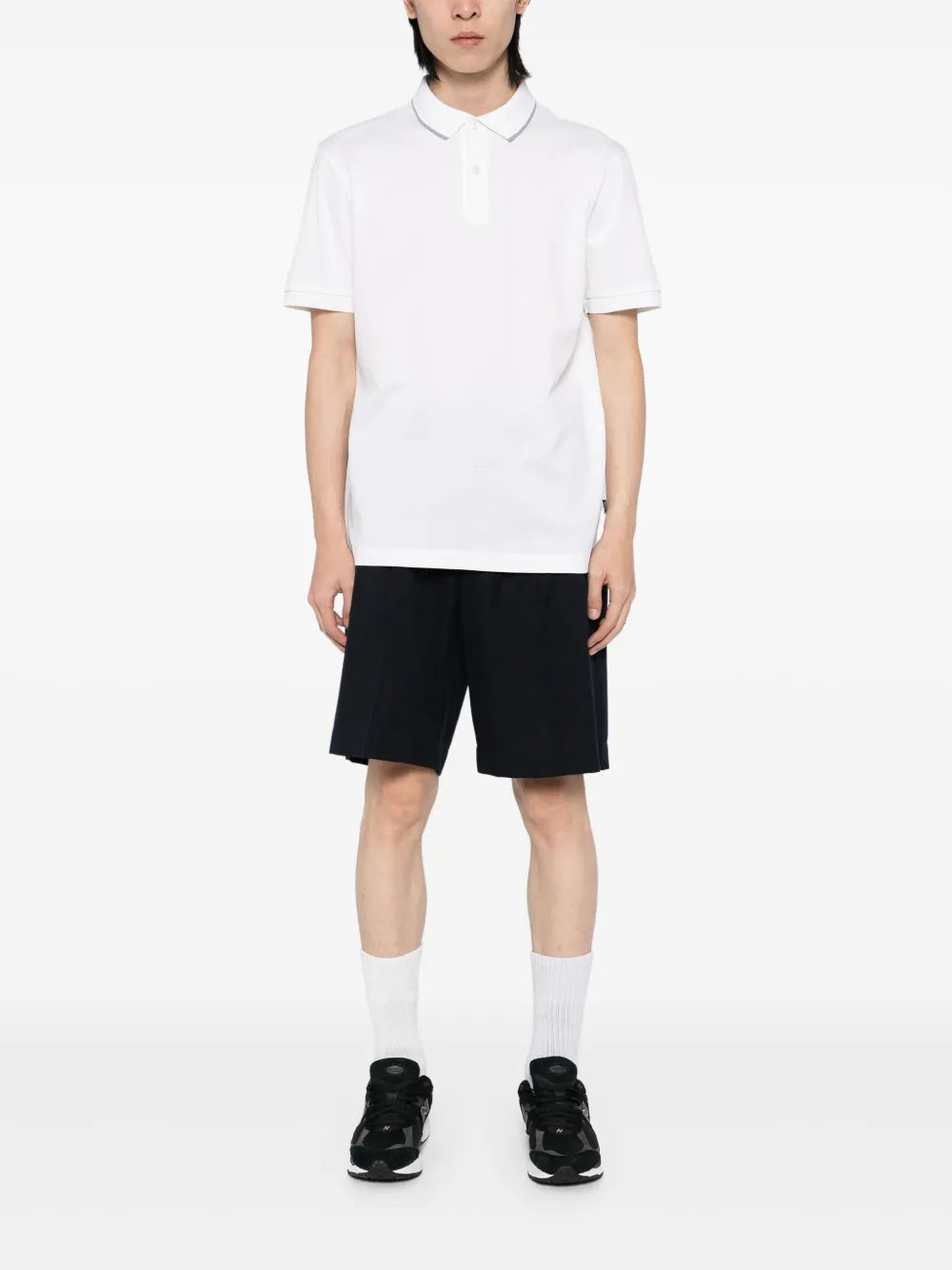 BOSS H-Prout 59 Cotton Polo Shirt Cream White