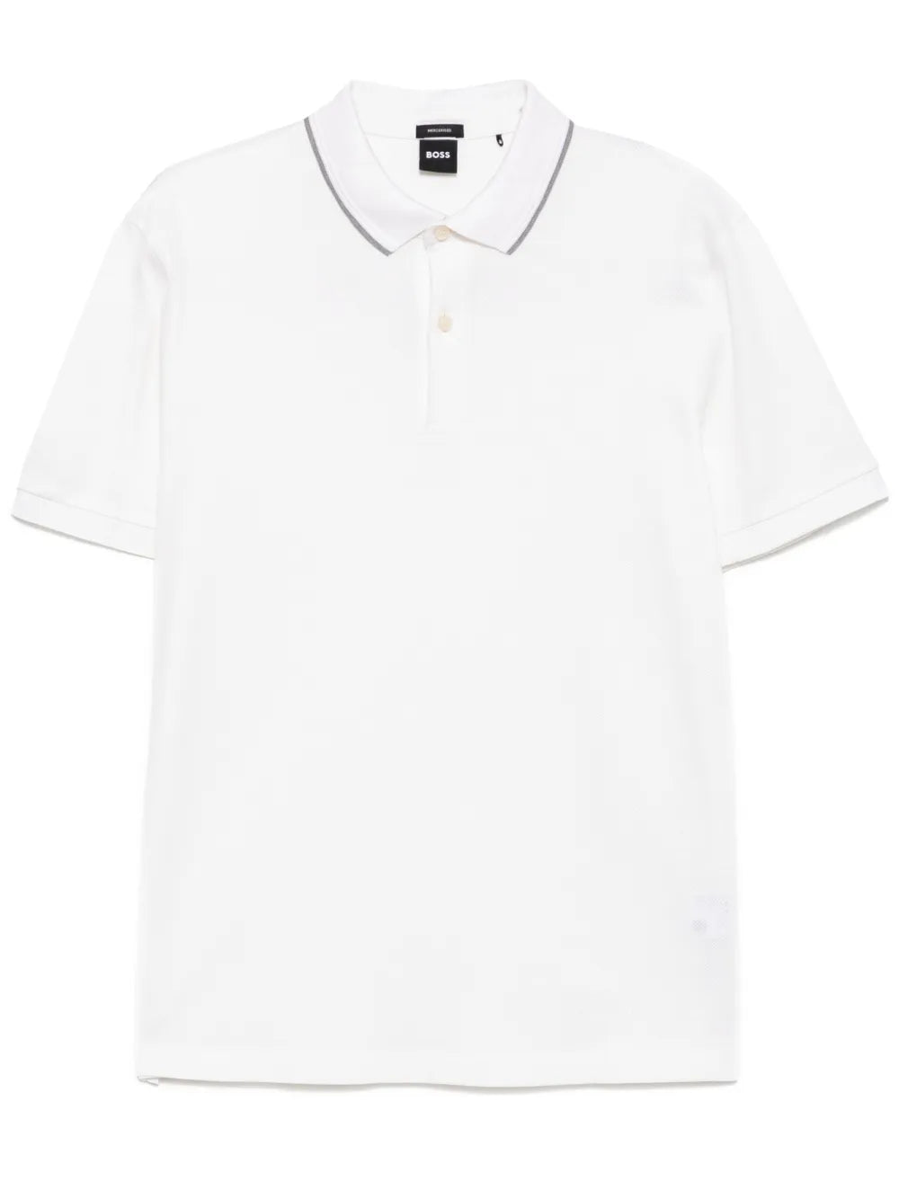 BOSS H-Prout 59 Cotton Polo Shirt Cream White