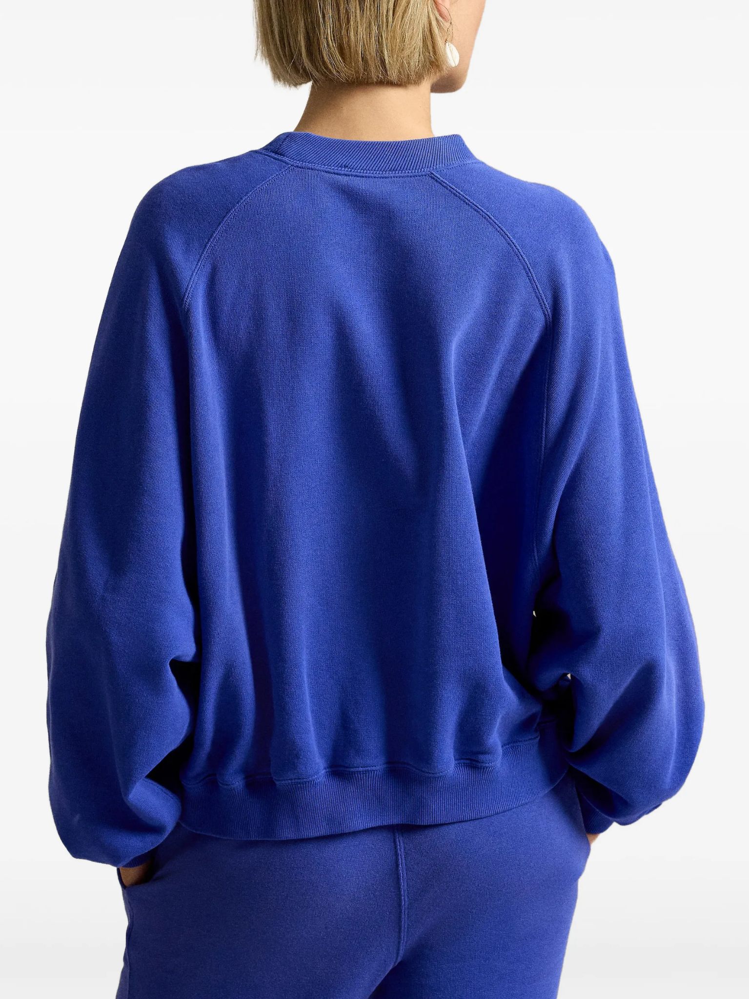 RALPH LAUREN WOMEN Lightweight Fleece Crewneck Gala Blue