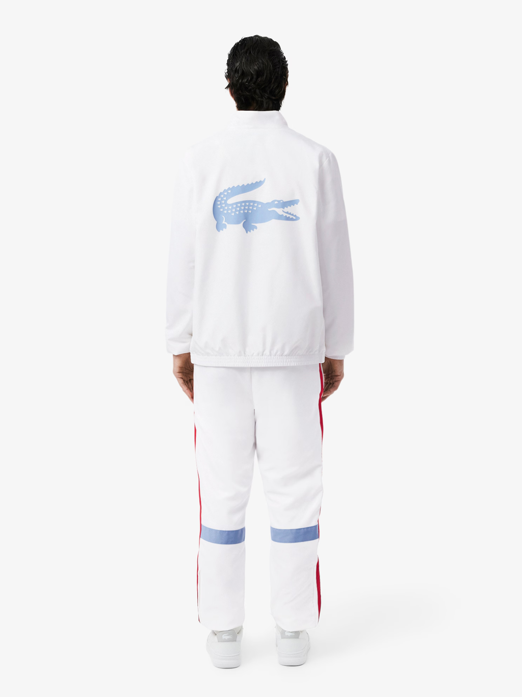 LACOSTE Sport Printed Tracksuit White/Blue