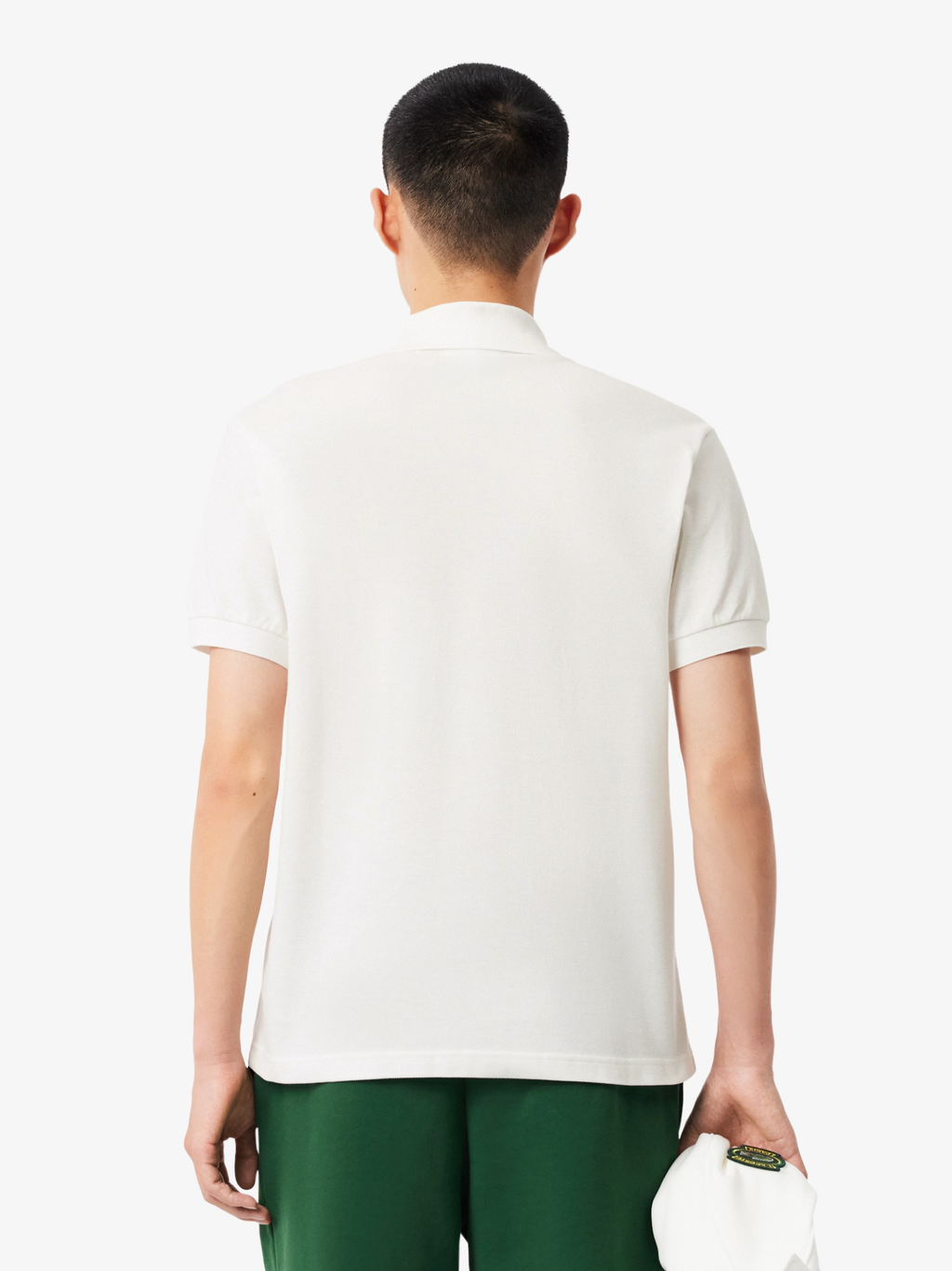 LACOSTE Classic Fit Petit Piqué Badge Polo Shirt White