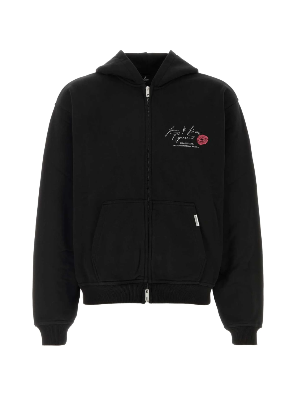 REPRESENT Love And Kisses Zip-Through Hoodie Jet Black