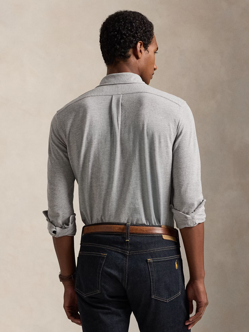 RALPH LAUREN Featherweight Mesh Shirt Andover Heather