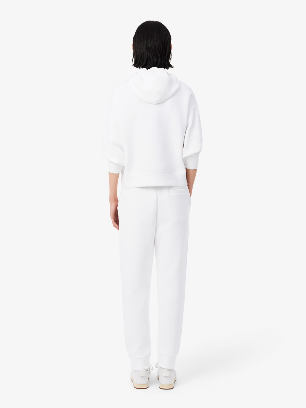 LACOSTE WOMEN Double Face Jersey Sweatpants White
