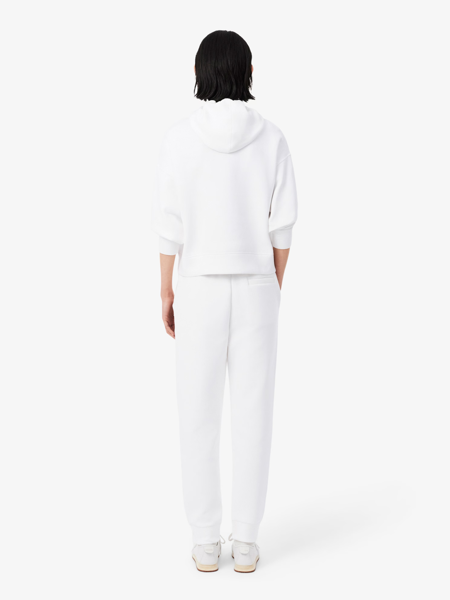 LACOSTE WOMEN Double Face Jersey Sweatpants White