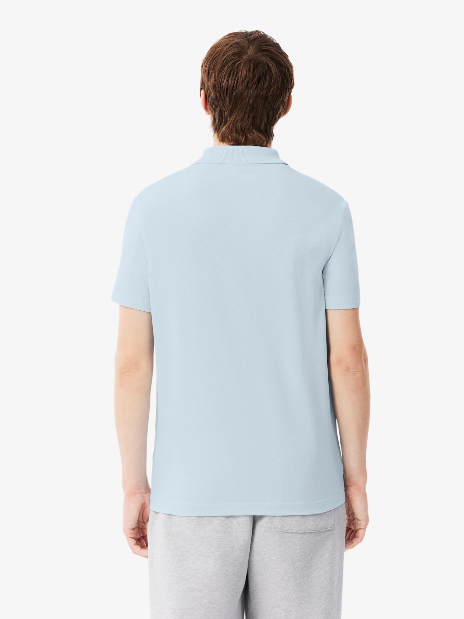 LACOSTE Regular Fit Cotton Blend Polo Shirt Light Blue
