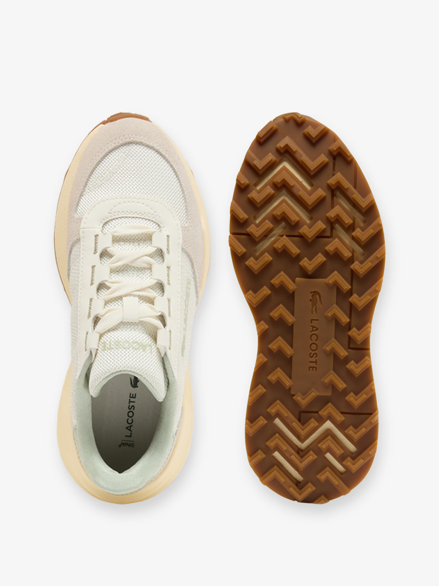 LACOSTE WOMEN Elite Active Evo Sneakers White/Light Khaki