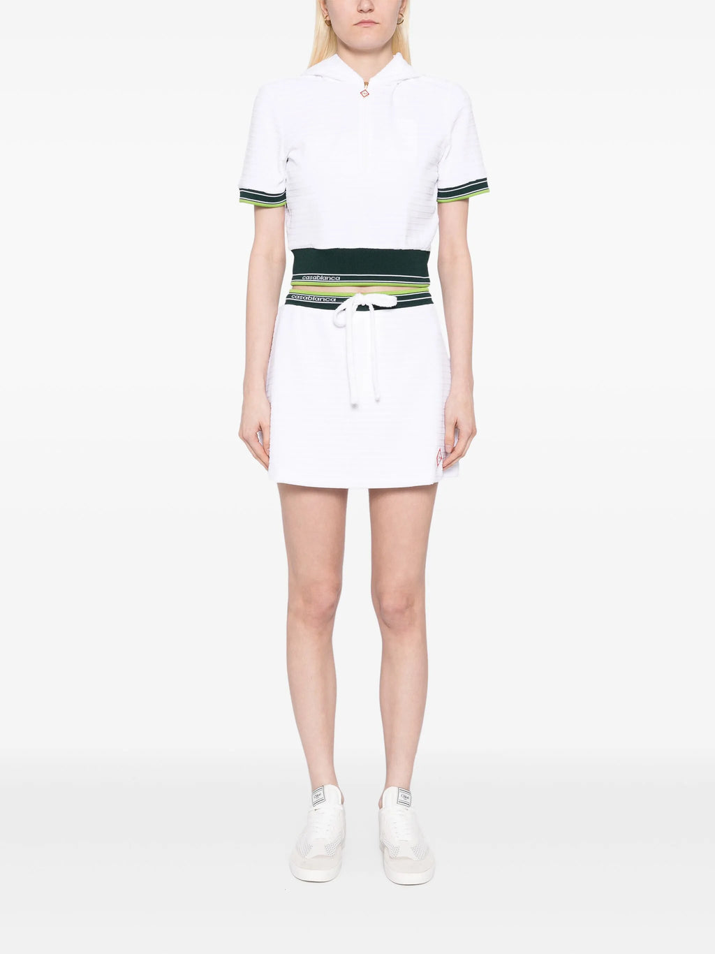 CASABLANCA WOMEN Hippie Tennis Hood Top White