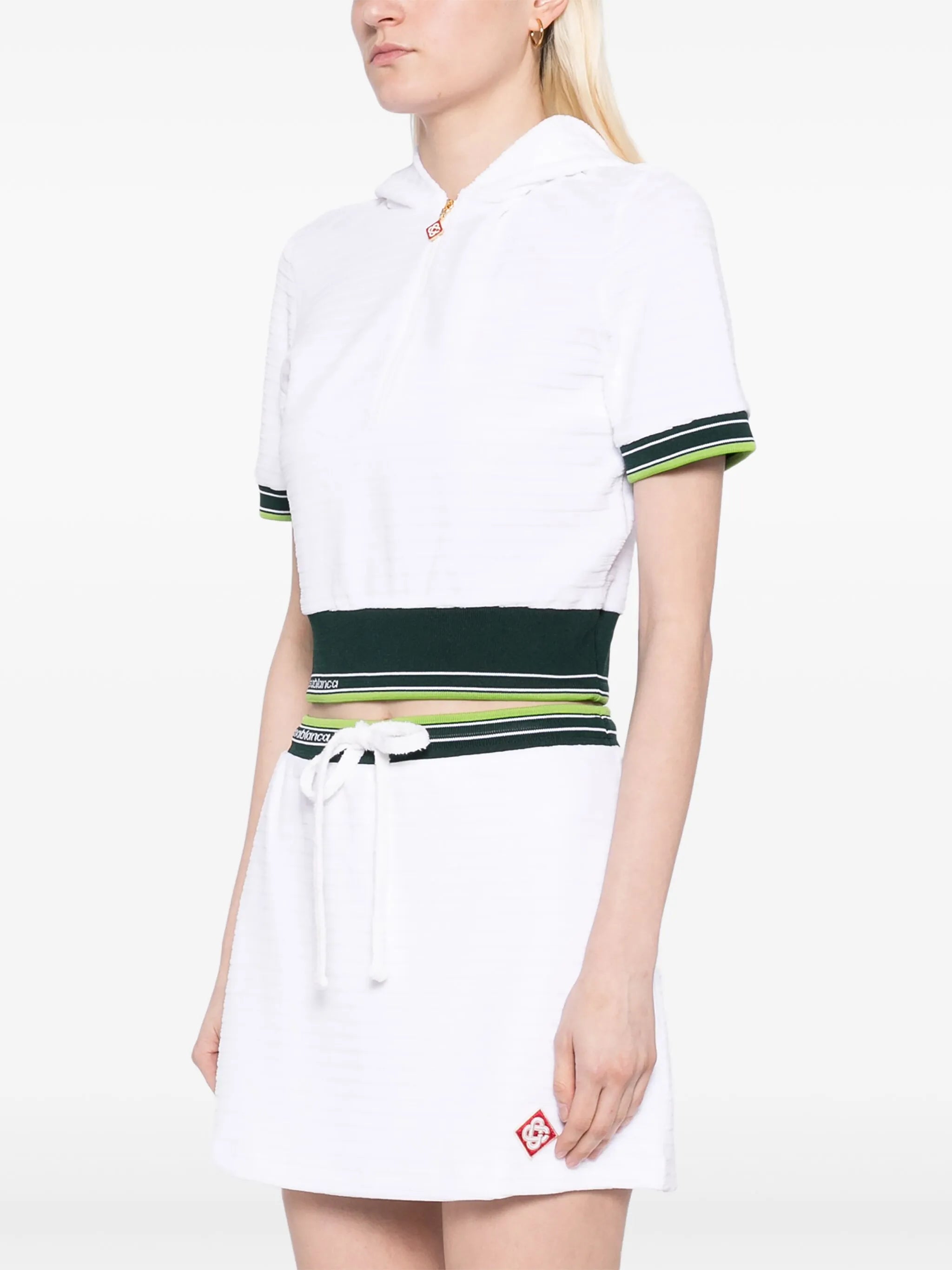 CASABLANCA WOMEN Hippie Tennis Hood Top White