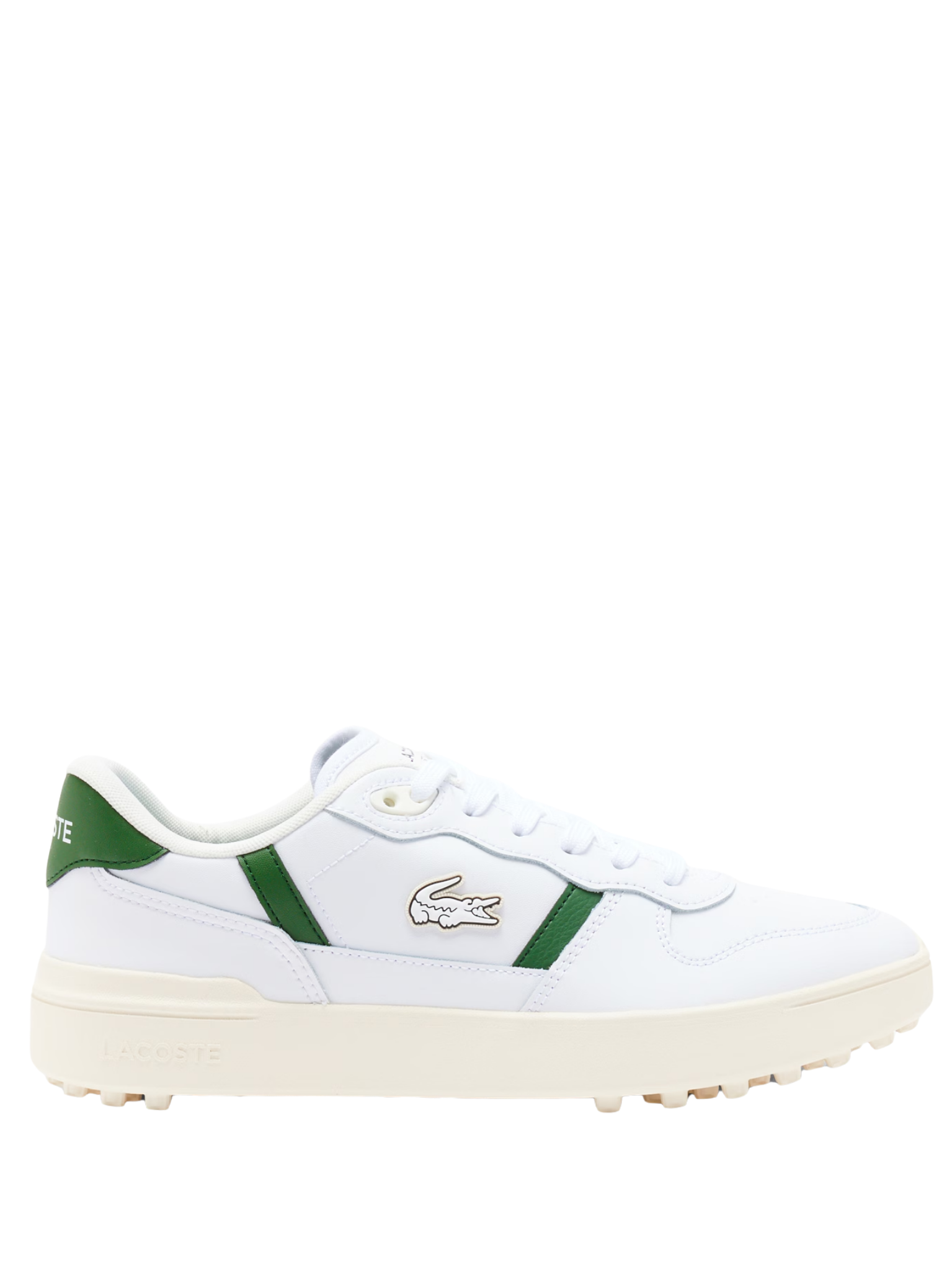 LACOSTE T-Clip Golf Leather Golf Shoes White/Green