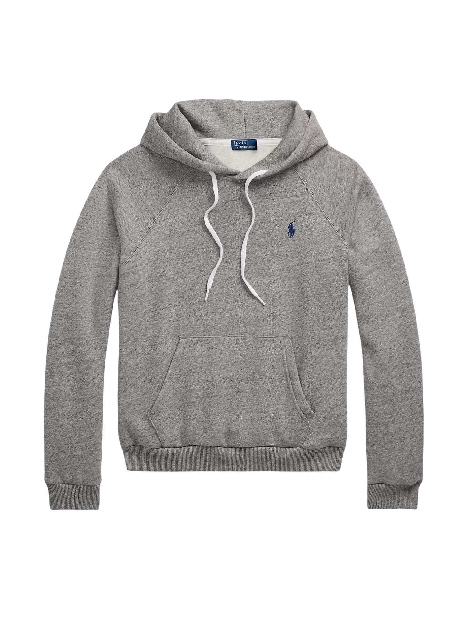 RALPH LAUREN WOMEN Shrunken Fit Fleece Hoodie Dark Vintage Heather