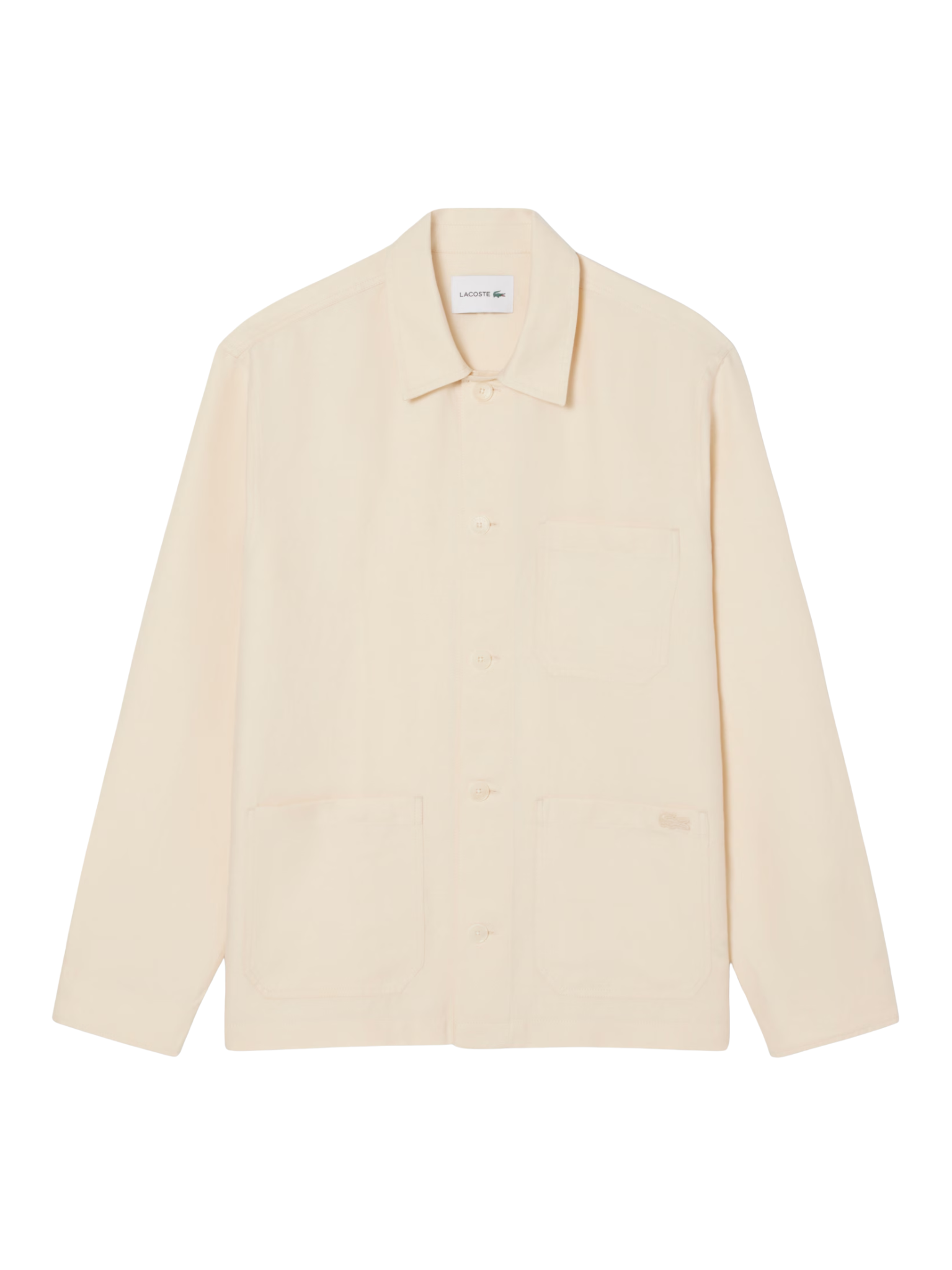 LACOSTE Linen Blend Overshirt Beige