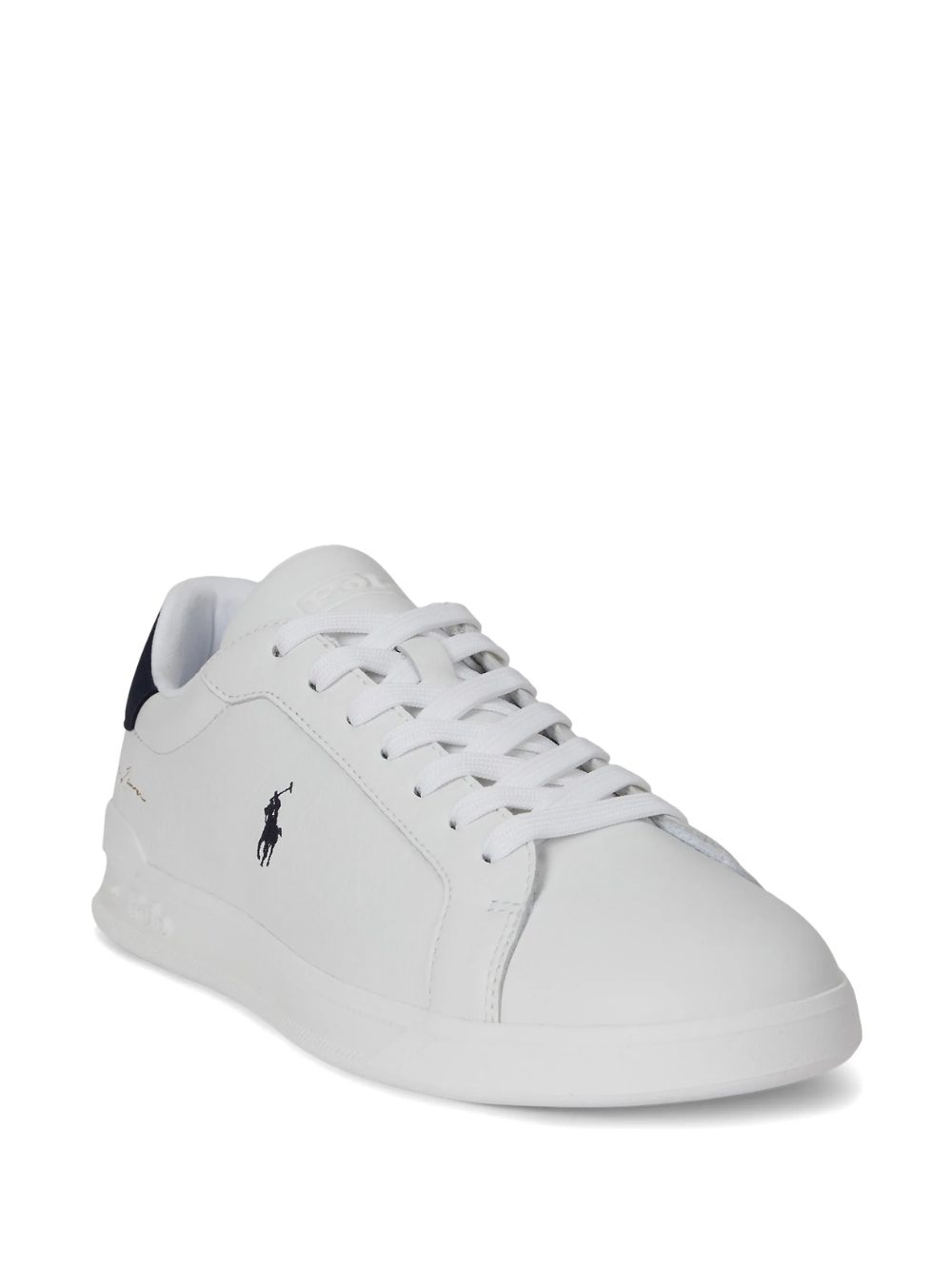 RALPH LAUREN Heritage Court II Leather Sneakers White/Hunter Navy