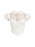 BARDOT WOMEN Allington Broderie Corset Top Orchid White