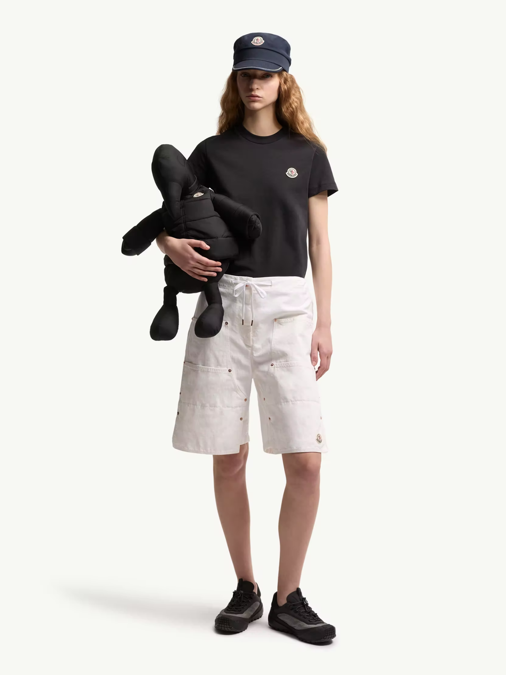 MONCLER WOMEN Logo Patch Cotton T-Shirt (Pack of Three) Black/White/Pink