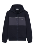 LACOSTE Colour-Block Zipped Hoodie Black