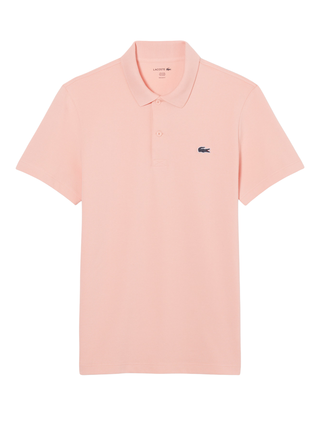 LACOSTE Regular Fit Cotton Blend Polo Shirt Coral Pink