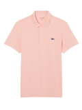 LACOSTE Regular Fit Cotton Blend Polo Shirt Coral Pink