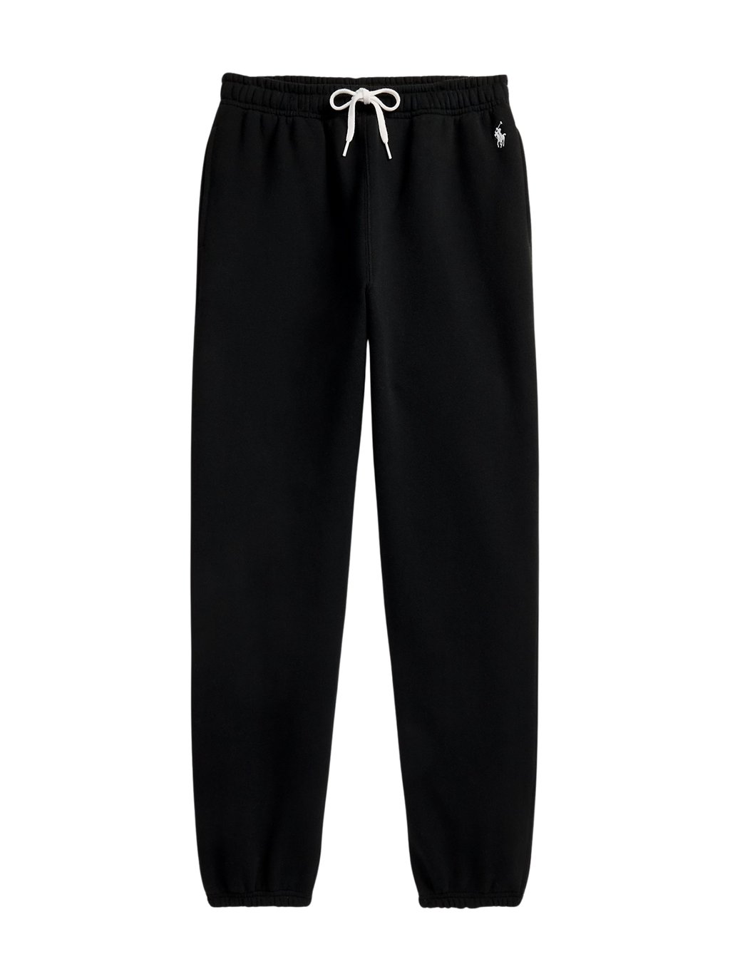 RALPH LAUREN WOMEN Fleece Drawstring Tracksuit Bottoms Polo Black