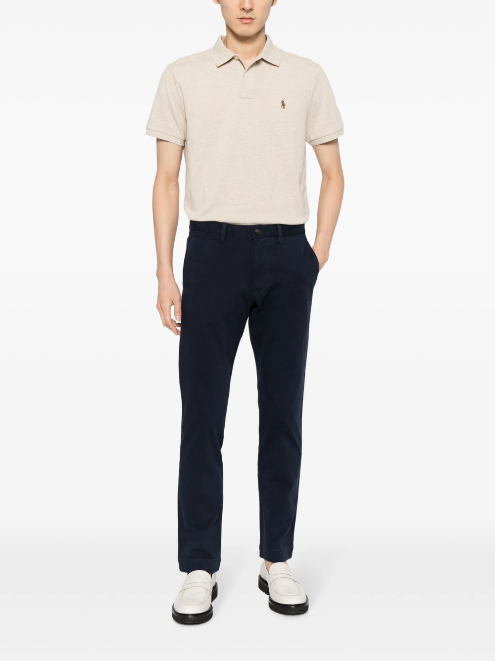 RALPH LAUREN The Iconic Mesh Polo Shirt Expedition Dune Heather