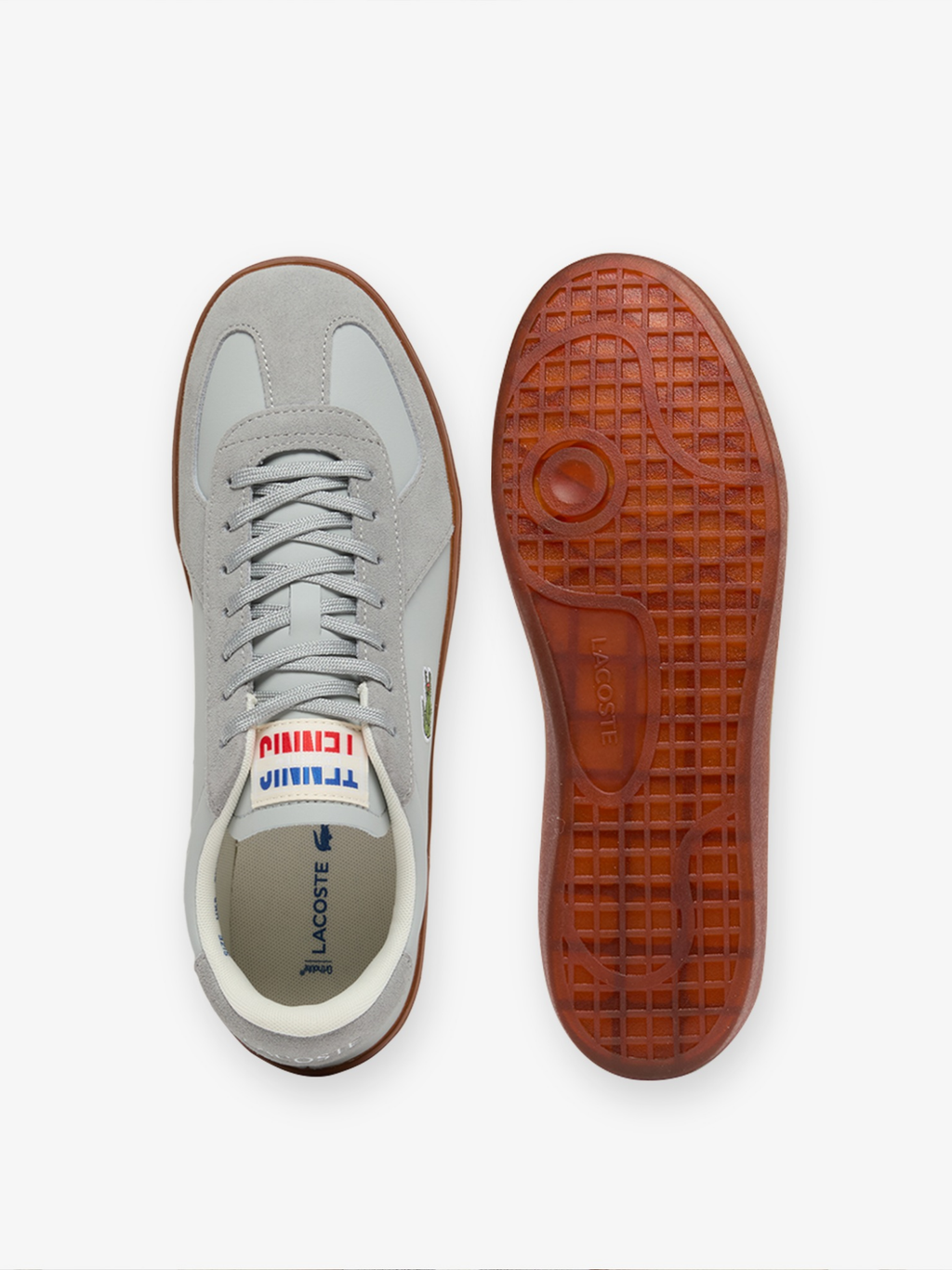 LACOSTE Baseshot Pro Leather Sneakers Light Grey