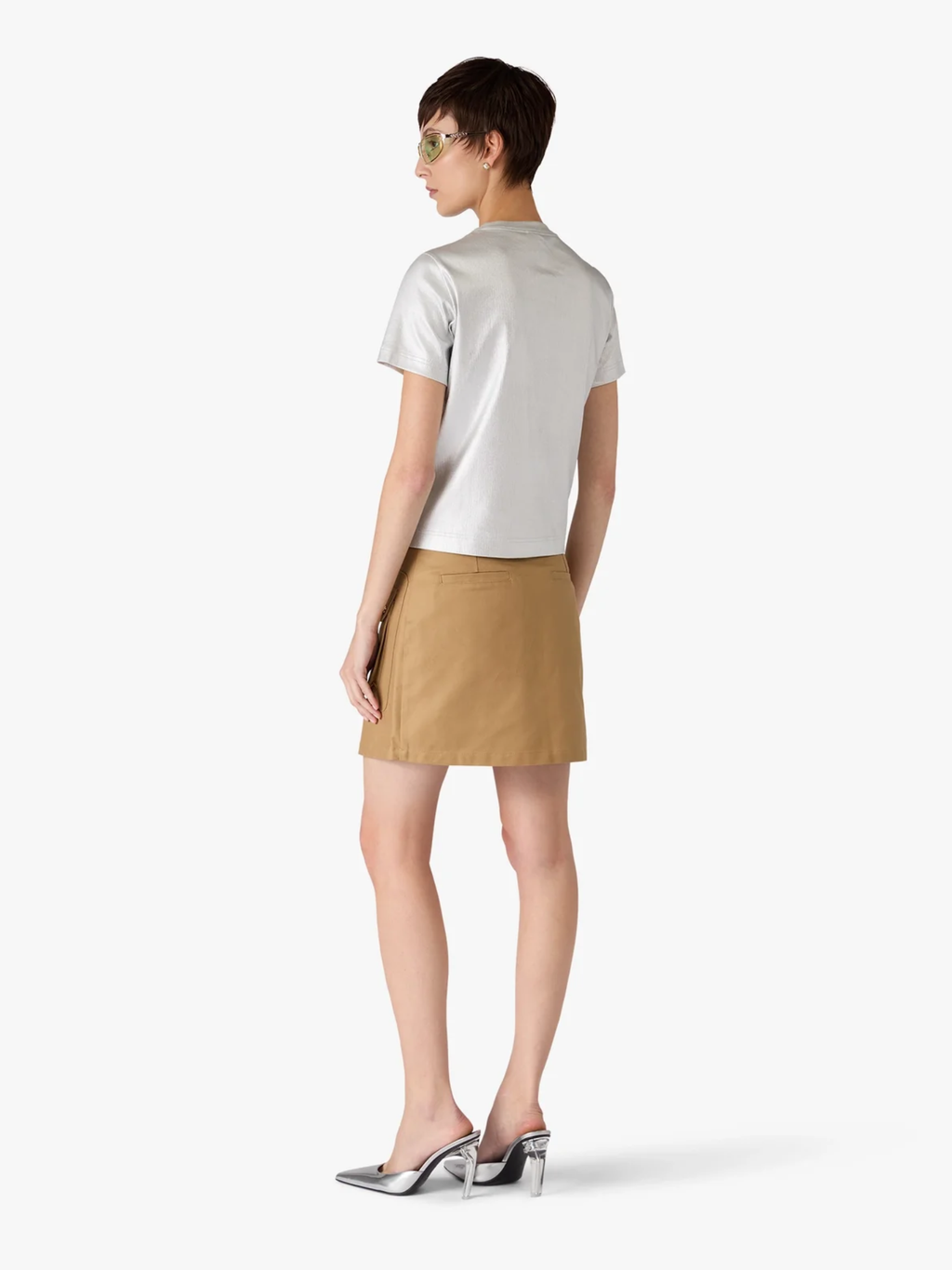 CASABLANCA WOMEN Cotton Pocket Mini Skirt Beige