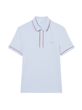 LACOSTE Regular Fit Paris Stretch Piqué Polo Shirt Light Blue