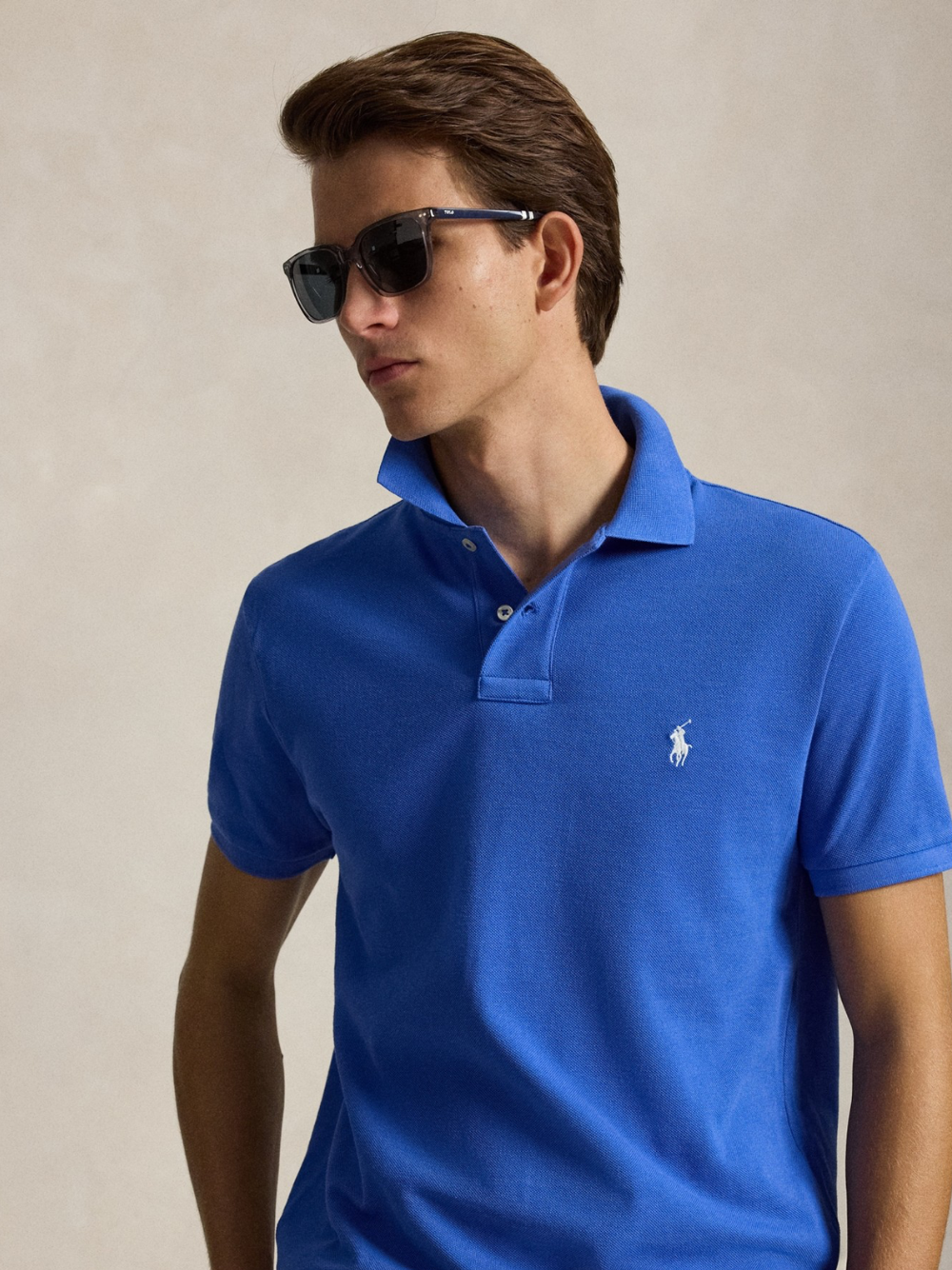 RALPH LAUREN The Iconic Classic Fit Mesh Polo Shirt New Iris Blue