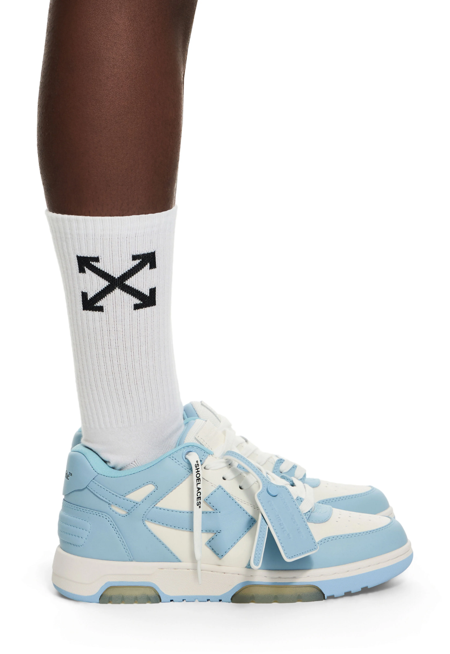 OFF WHITE MENS Out Of Office Sneakers White/Light Blue
