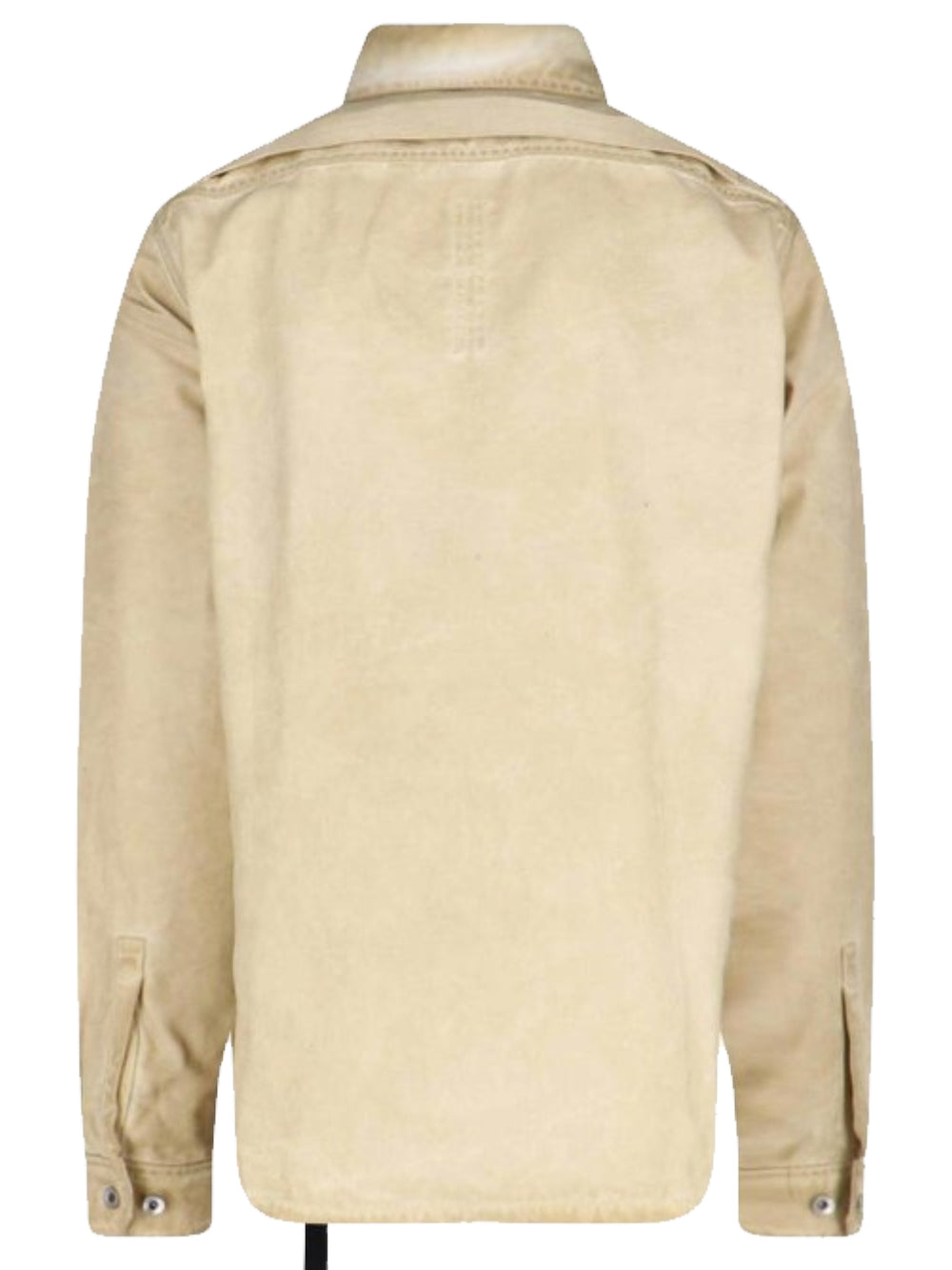 RICK OWENS DRKSHDW Woven Denim Shirt With Lace Beige