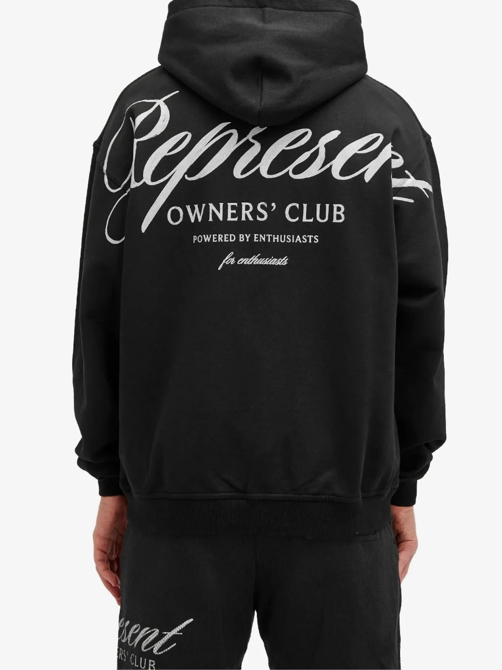 REPRESENT Owners Club Script Hoodie Black