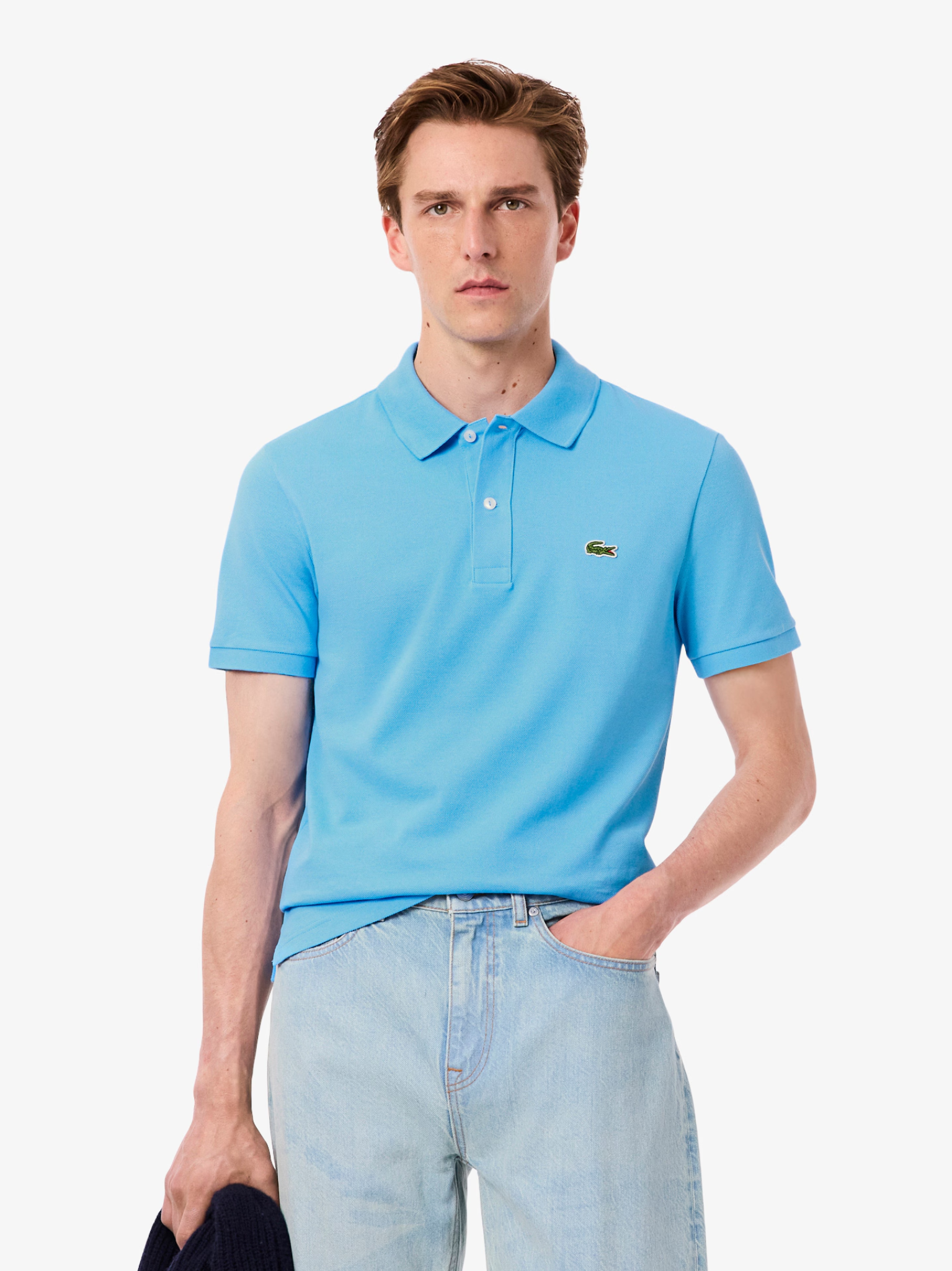 LACOSTE Slim Fit L.12.12 Original Polo Shirt Celest Blue