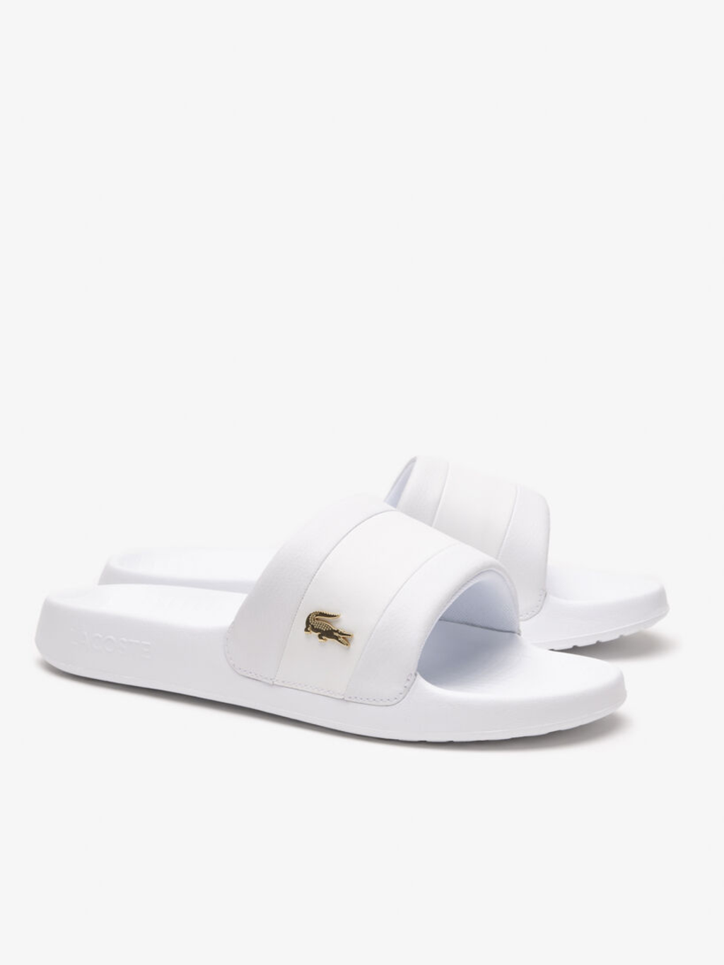 LACOSTE Serve Slide Hybrid Slides White/Gold