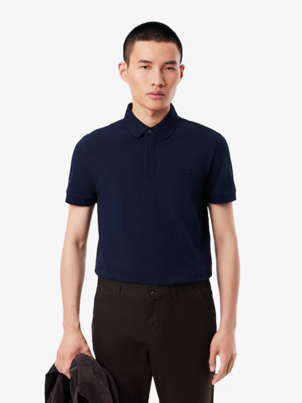 LACOSTE Regular Fit Paris Stretch Piqué Polo Shirt Midnight Blue