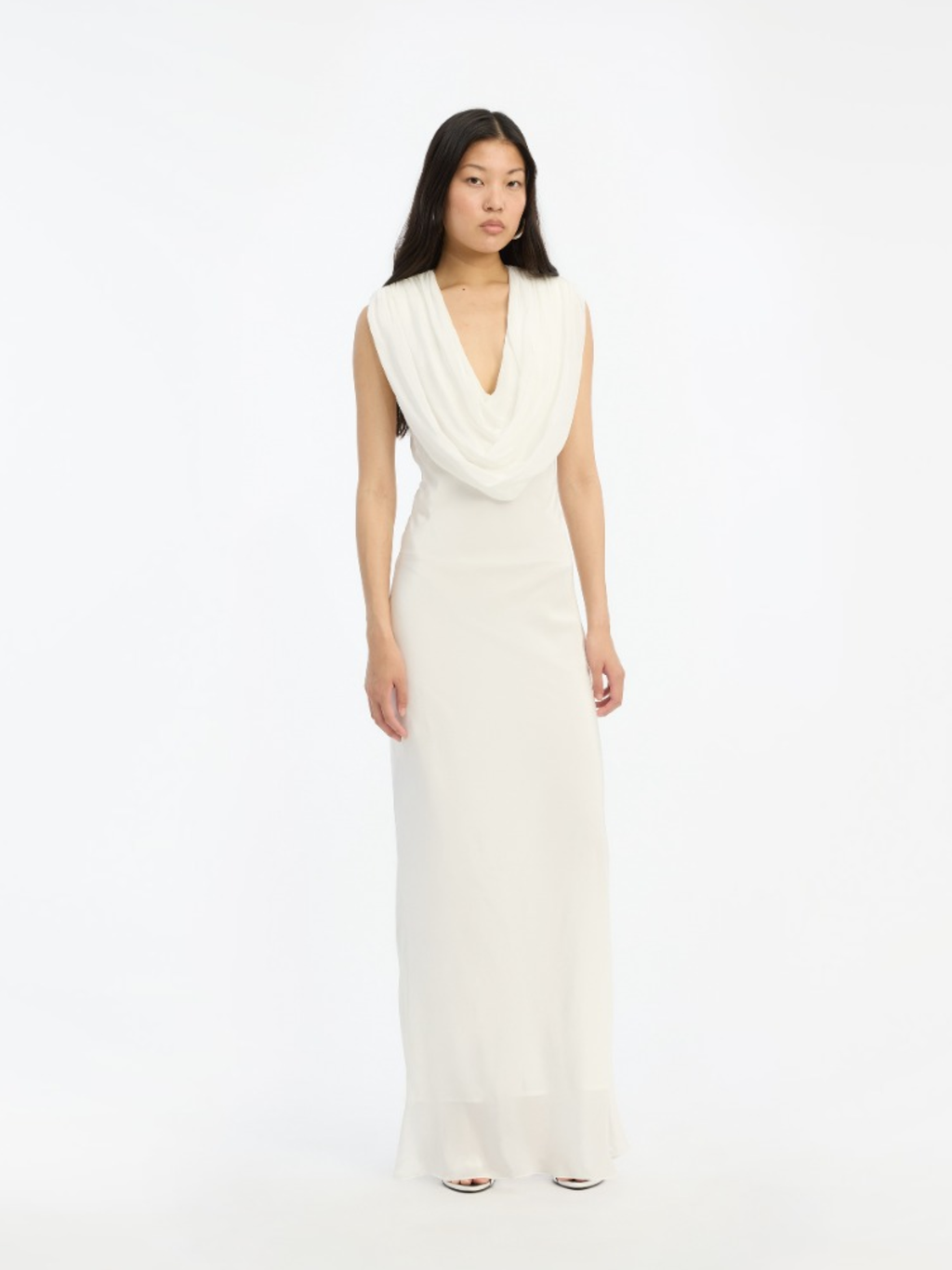 ROTATE BIRGER CHRISTENSEN WOMEN Maxi Waterfall Dress White
