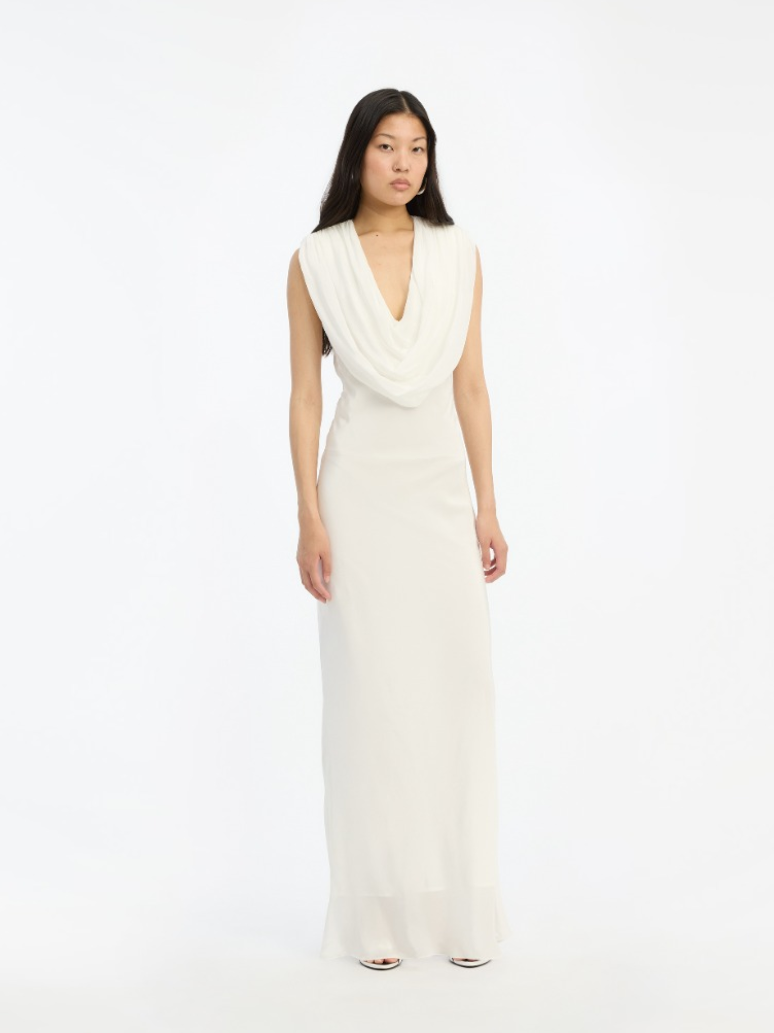 ROTATE BIRGER CHRISTENSEN WOMEN Maxi Waterfall Dress White