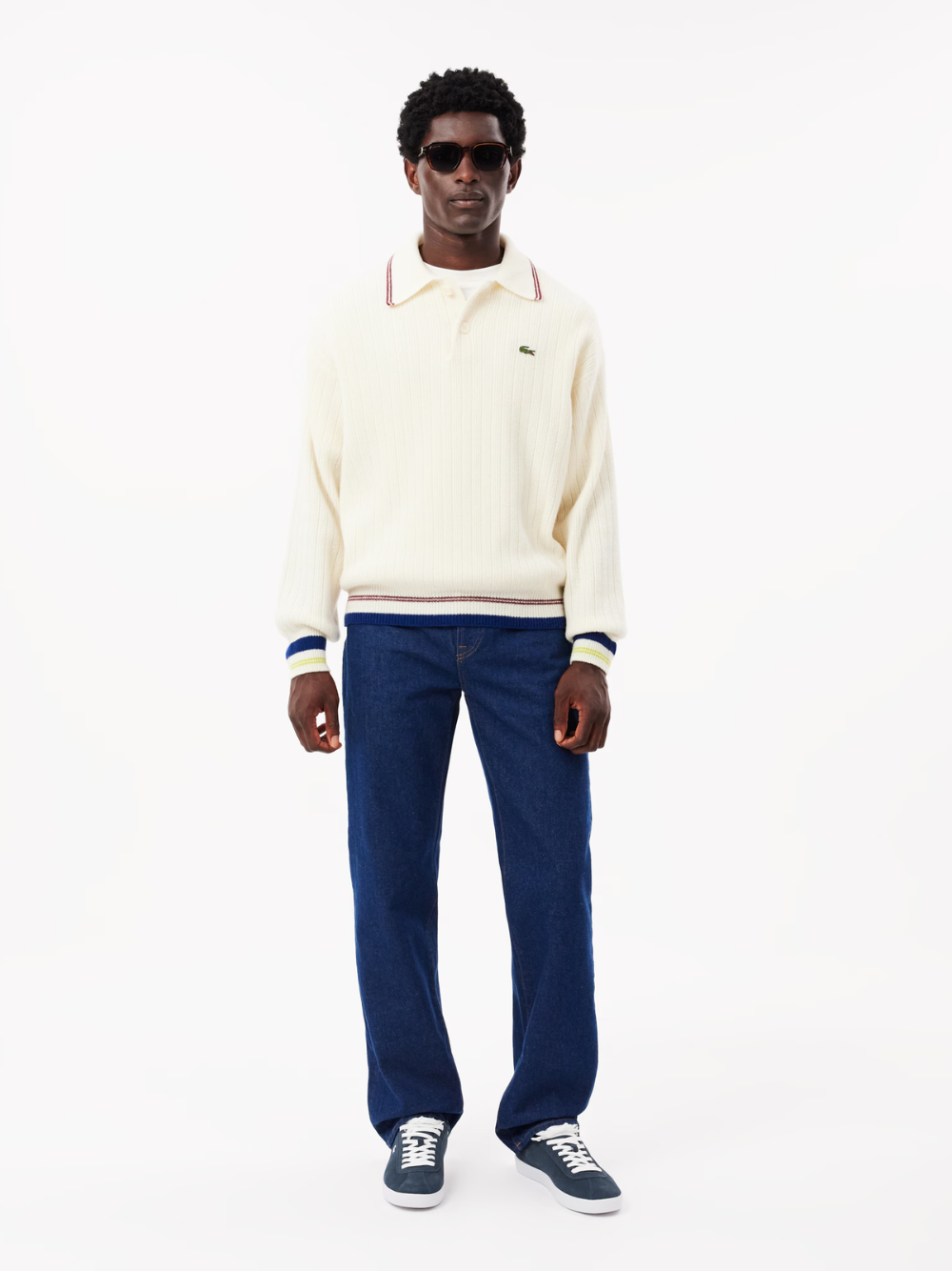 LACOSTE Baseshot Leather Sneakers Navy/White