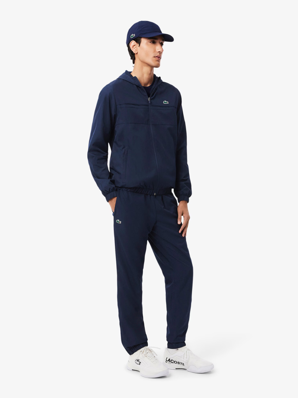 LACOSTE Diamond Taffeta Sport Tracksuit Navy